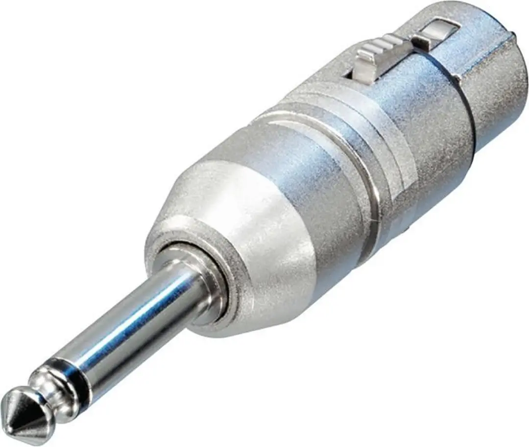 Neutrik NA2FP XLR-adapter - 6,35mm Jack Mono - Grijs - afbeelding 5 van 6