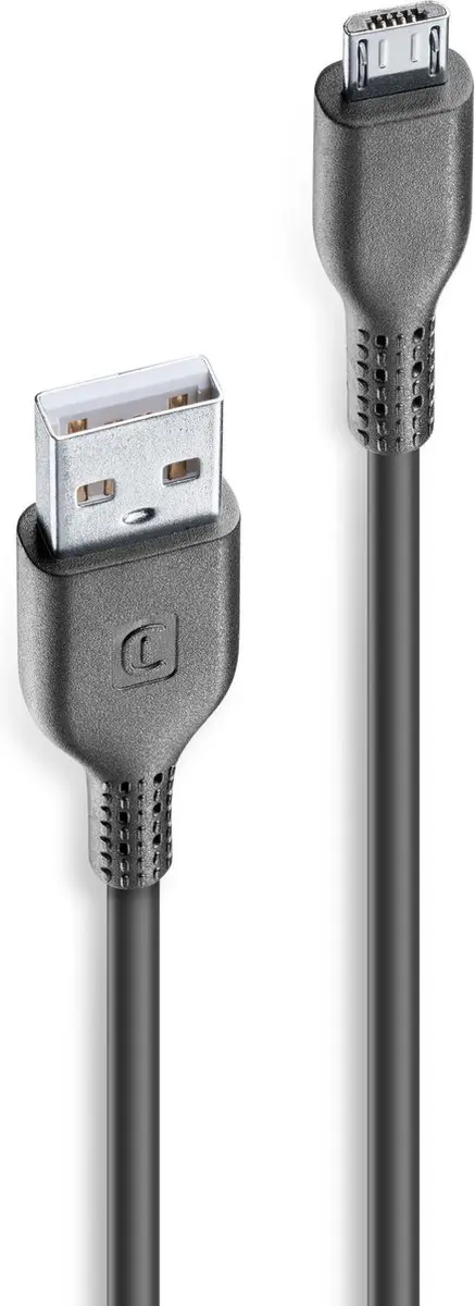Cellularline USB-A naar Micro-USB kabel 1m - Zwart - afbeelding 3 van 6