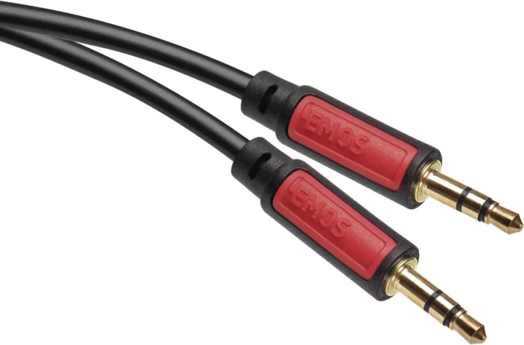 Emos SM5003 Audiokabel 3,5 mm Jack - 3 m - Zwart/Rood - afbeelding 6 van 6