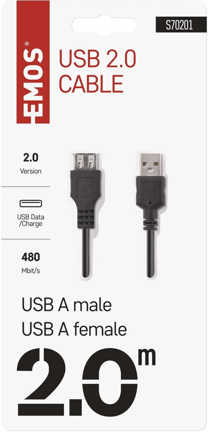 Emos USB-kabel 2.0 A-A S70201 - 2m - afbeelding 6 van 6