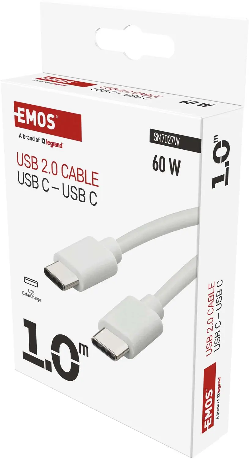 Emos USB-C naar USB-C kabel 1m SM7027W - Wit - afbeelding 5 van 6
