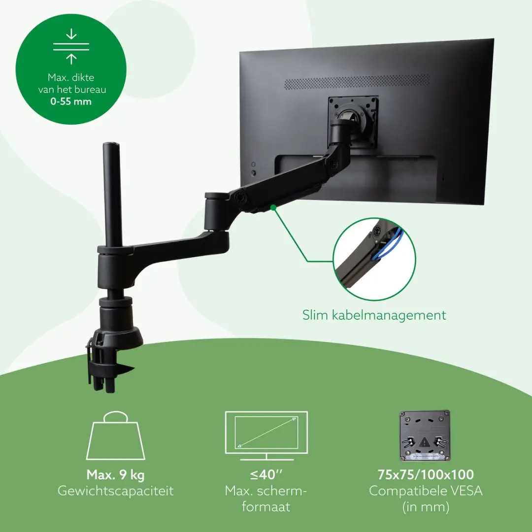 R-Go Tools Caparo Monitorarm RGOVLCA4SI - 3-9 kg - afbeelding 6 van 6