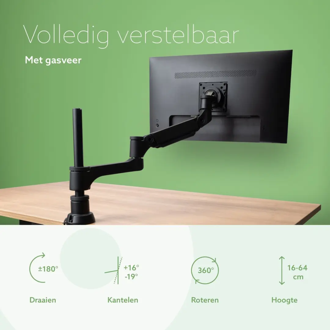 R-Go Tools Caparo Monitorarm RGOVLCA4SI - 3-9 kg - afbeelding 4 van 6