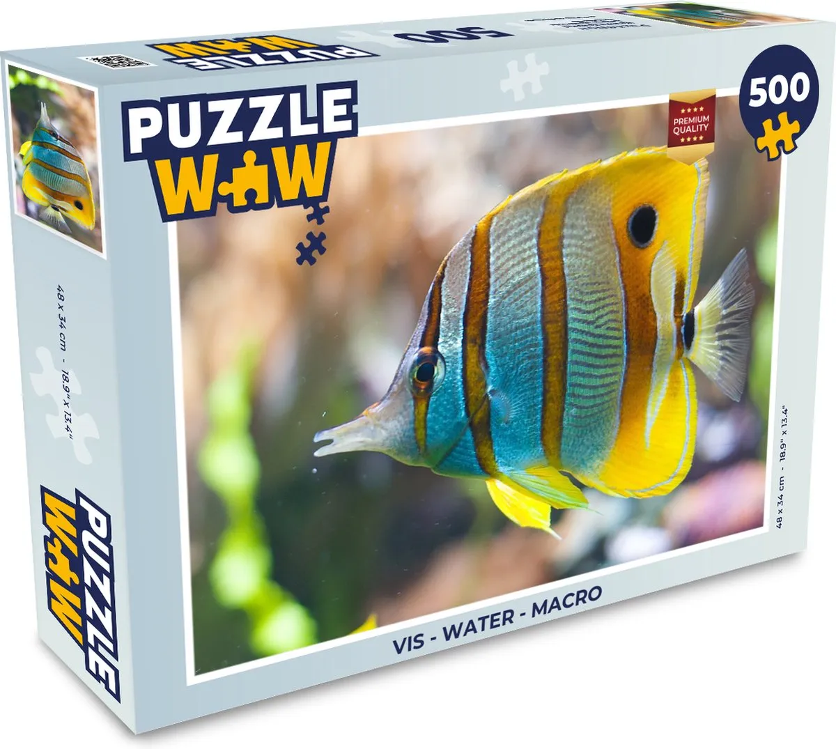 PuzzleWow Vis Water Macro Legpuzzel 500 Stuks
