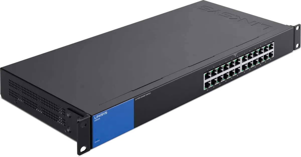 Linksys LGS124 - Netwerk Switch - Unmanged - 1000 Mbs - 24 Poorten