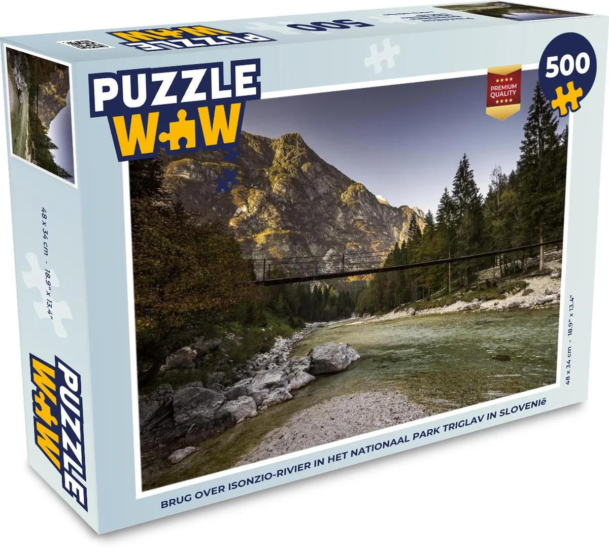 PuzzleWow Legpuzzel Isonzio-rivier Triglav 500 Stuks