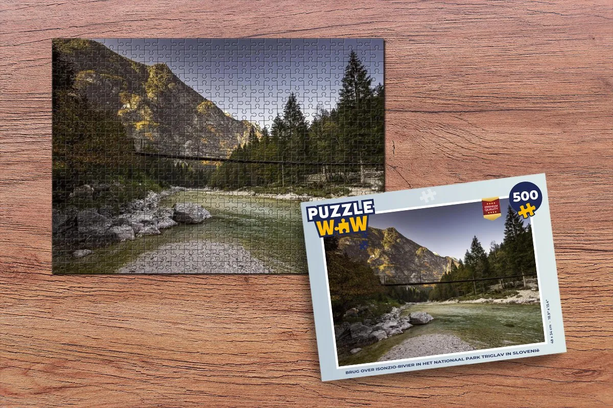 PuzzleWow Legpuzzel Isonzio-rivier Triglav 500 Stuks - Multicolor