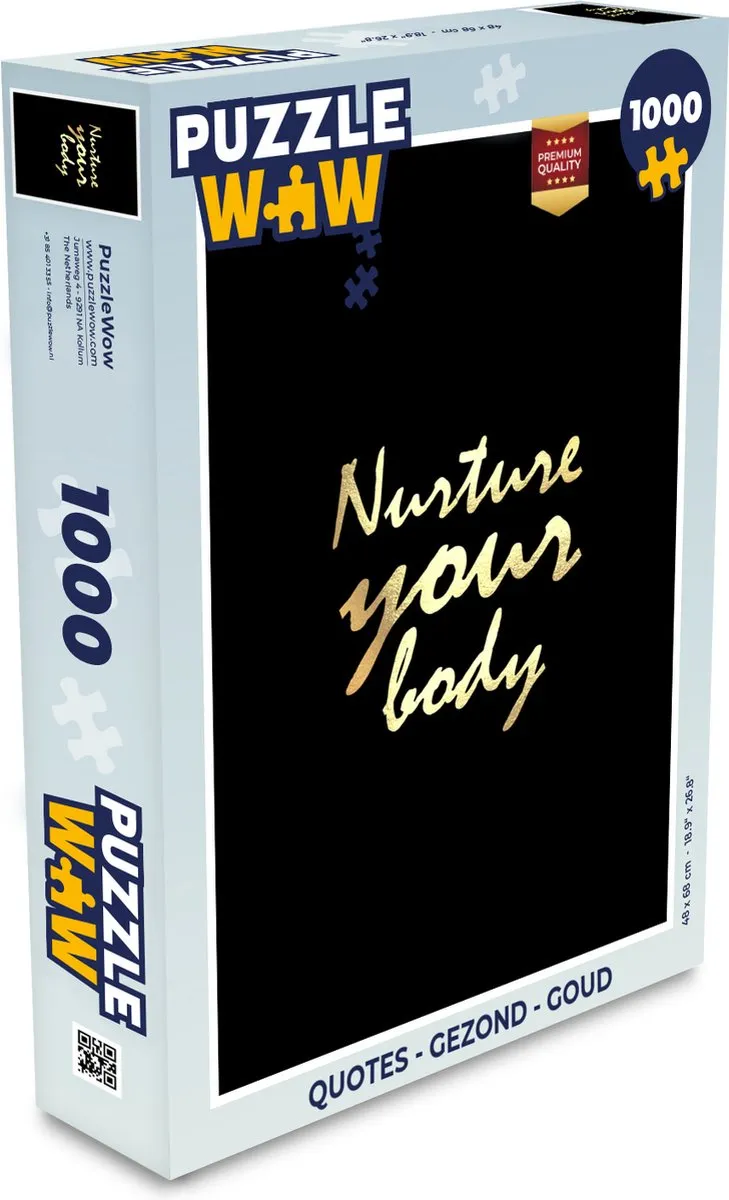 PuzzleWow Quotes Gezond Legpuzzel 1000 Stuks