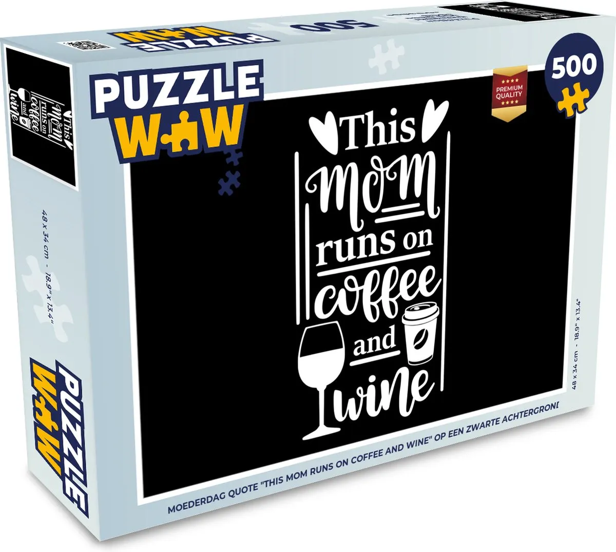 PuzzleWow Mama Wijn Quote Legpuzzel 500 Stuks