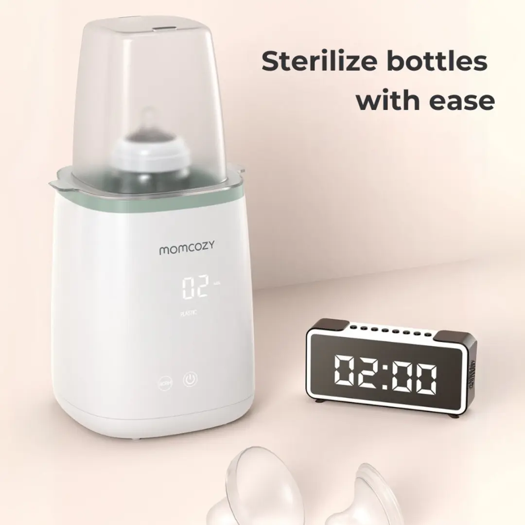 Momcozy Flessenwarmer 6-in-1 - Wit/Groen - afbeelding 5 van 6