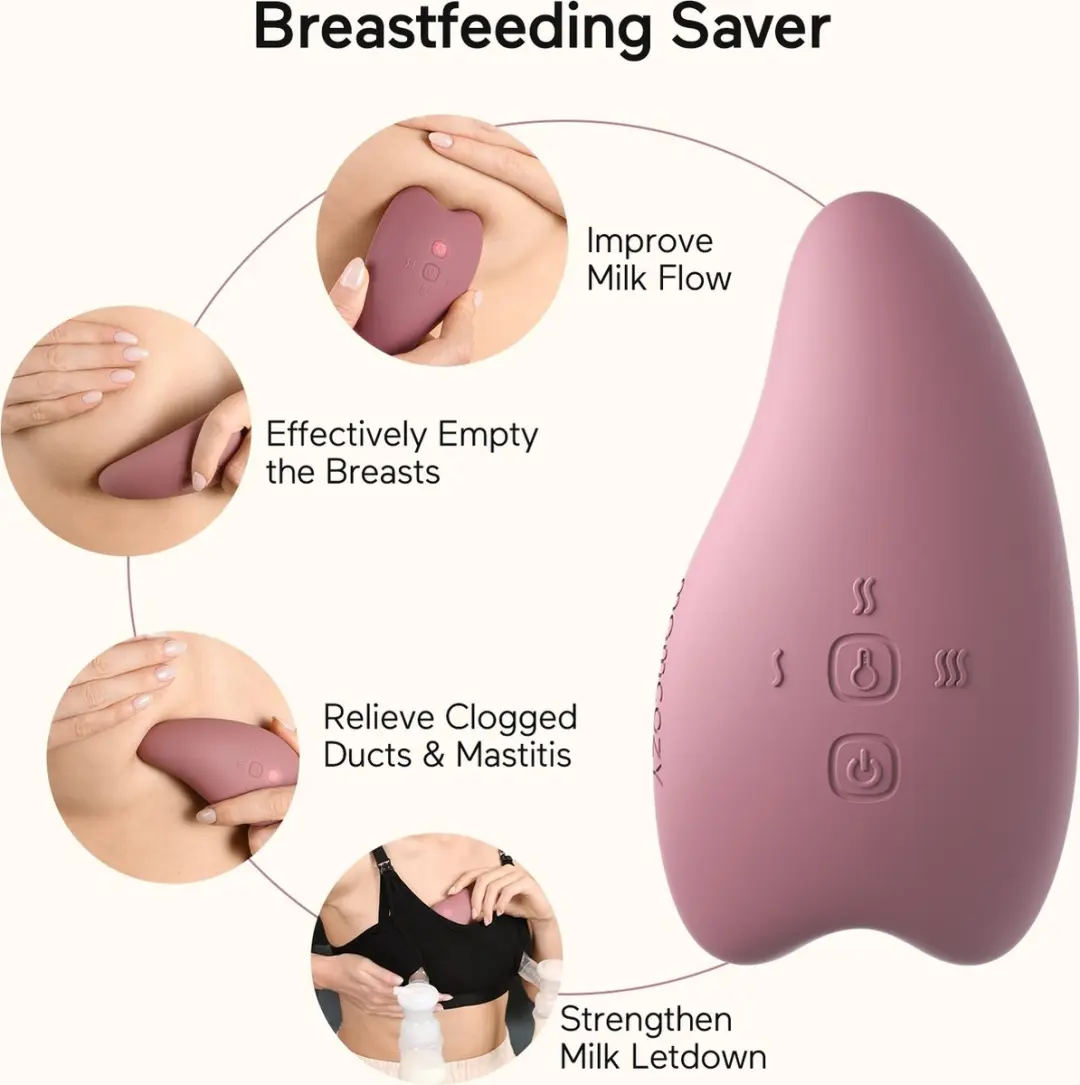 Momcozy Verwarmende Lactatie Massager - Rood - afbeelding 3 van 6