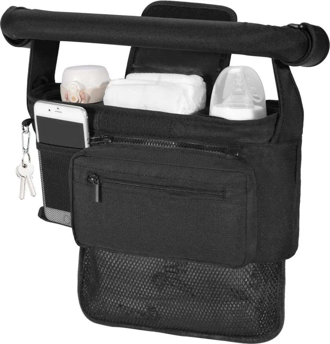 Momcozy Universele Kinderwagenorganizer - Zwart - afbeelding 2 van 6