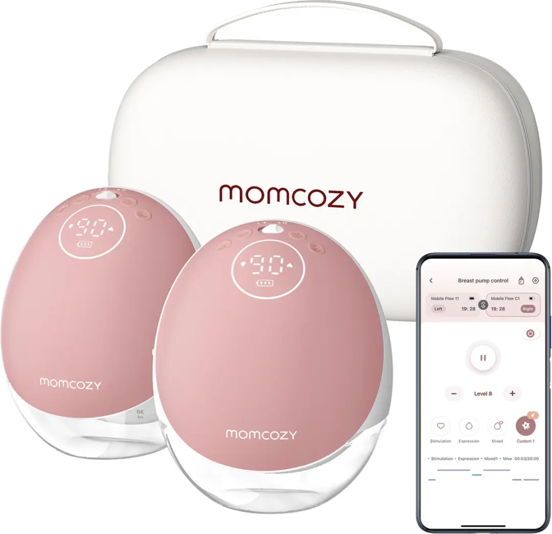momcozy M9 Mobiele Borstkolf Dubbel - Wit, Pink - afbeelding 6 van 6