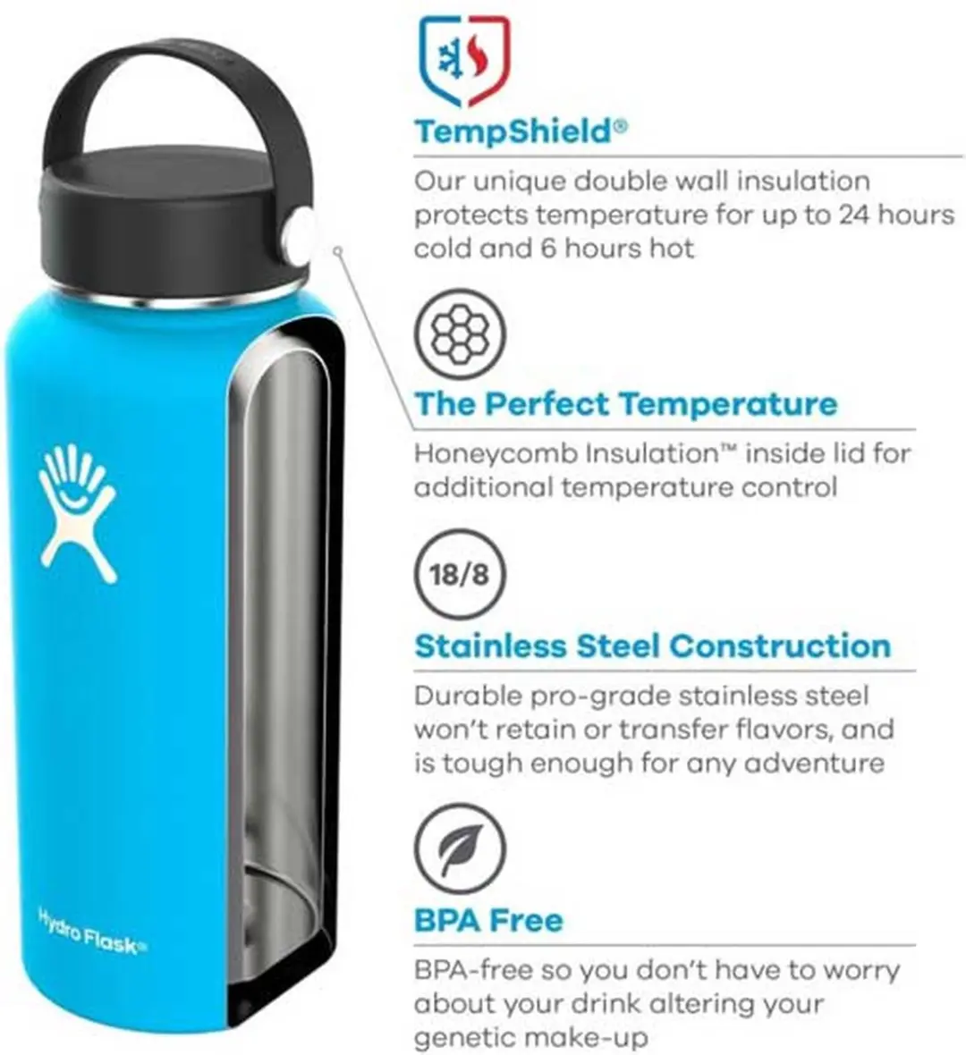 Hydro Flask Wide Flex Sip Lid Isolatie drinkbeker 473ml (16oz) - Stone - afbeelding 4 van 6
