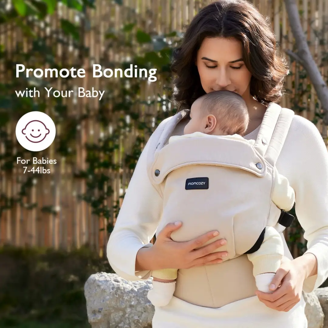 Momcozy PureHug Draagzak - 3-20kg - Khaki - afbeelding 5 van 6