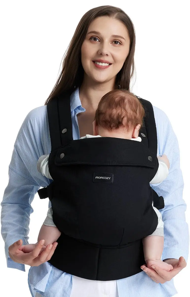 Momcozy PureHug Draagzak - 3kg tot 20kg - Zwart - afbeelding 3 van 6