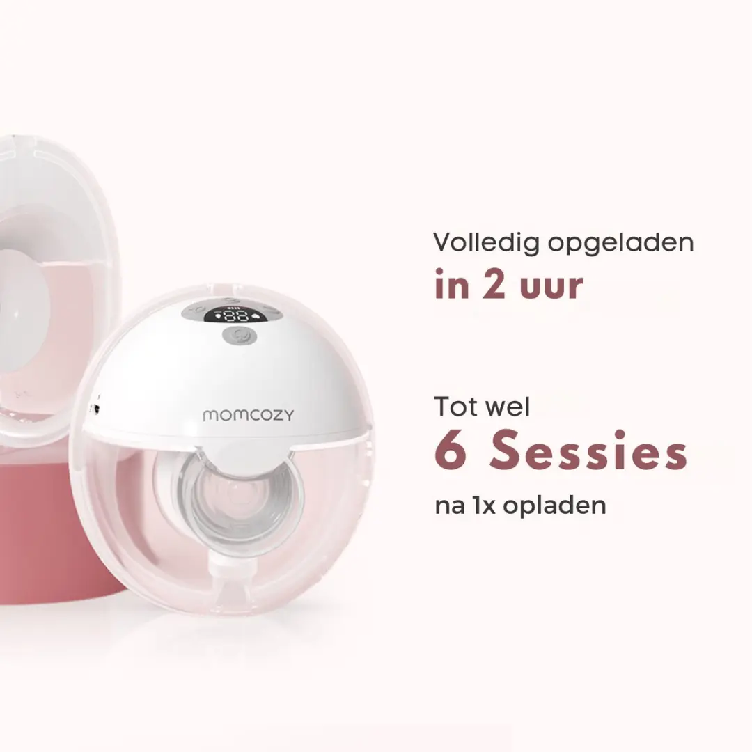 Momcozy M5 Smart Handsfree Borstkolf - Wit/Grijs - afbeelding 5 van 6
