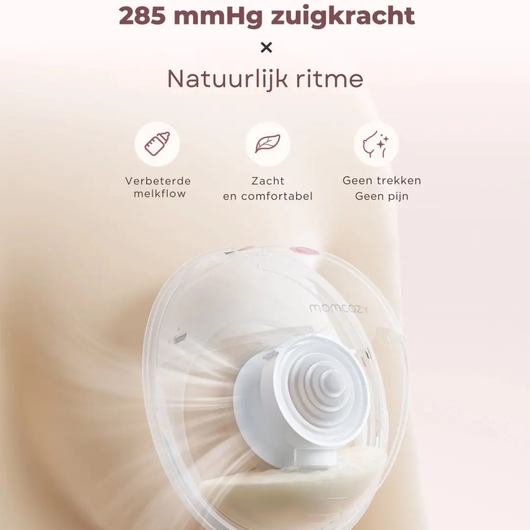 Momcozy M5 Smart Handsfree Borstkolf - Wit/Grijs - afbeelding 6 van 6