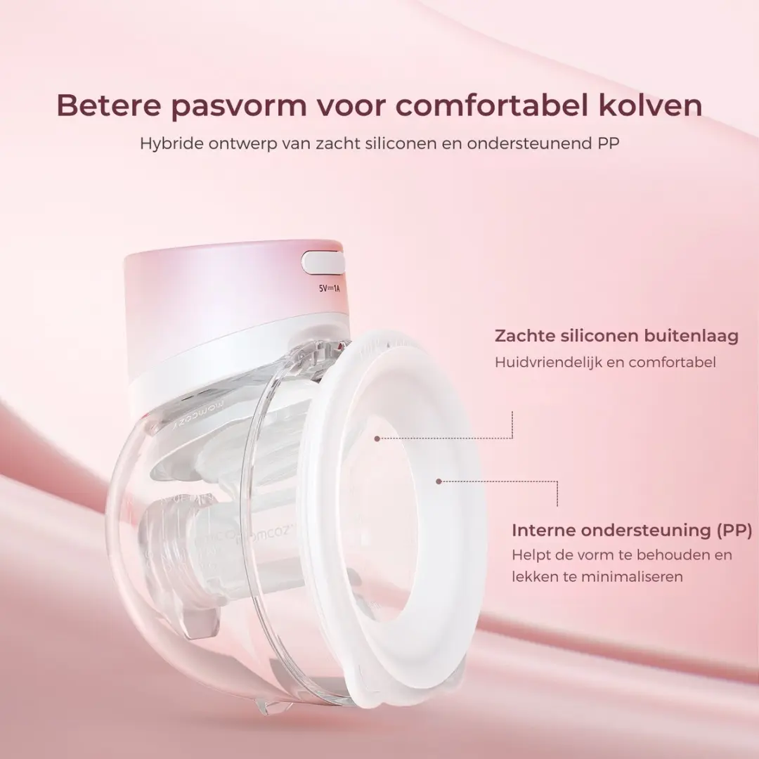 Momcozy S12 Pro Quick Handsfree Borstkolf - 2x - Roze - afbeelding 5 van 6