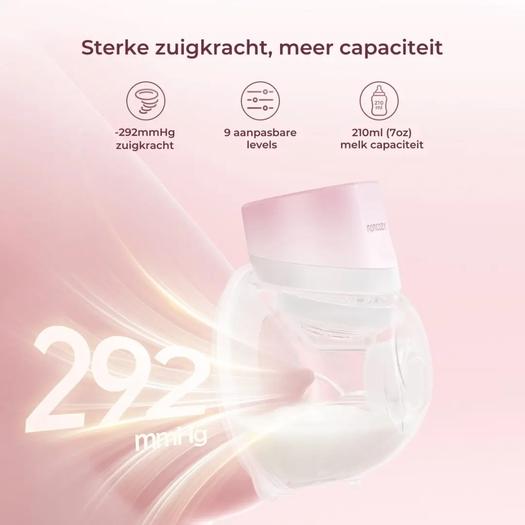 Momcozy S12 Pro Quick Handsfree Borstkolf - 2x - Roze - afbeelding 2 van 6