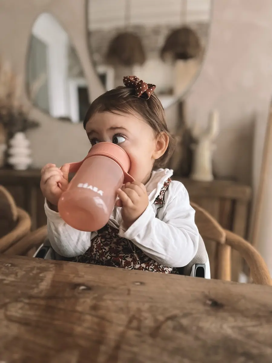 Béaba Leerbeker - 340 ml - Lekvrij 360° Drinkrand - Roze - afbeelding 3 van 6