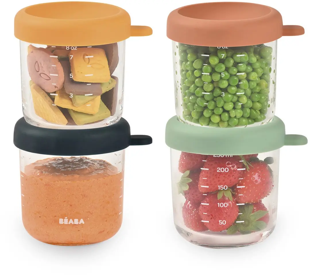 Béaba Glazen Bewaarpotjes 250ml - 4 Stuks - afbeelding 3 van 6