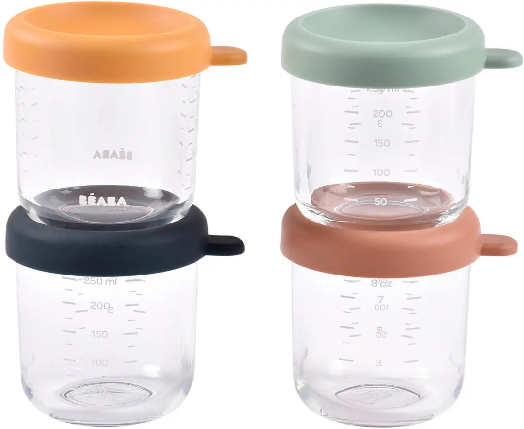 Béaba Glazen Bewaarpotjes 250ml