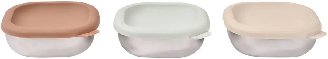 Béaba Inox Bewaarbakjes 3x 250ml - Naturel - afbeelding 4 van 5
