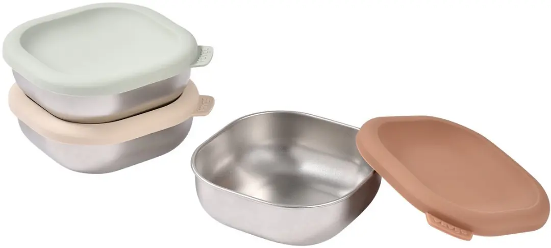 Béaba Inox Bewaarbakjes 3x 250ml - Naturel - afbeelding 5 van 5