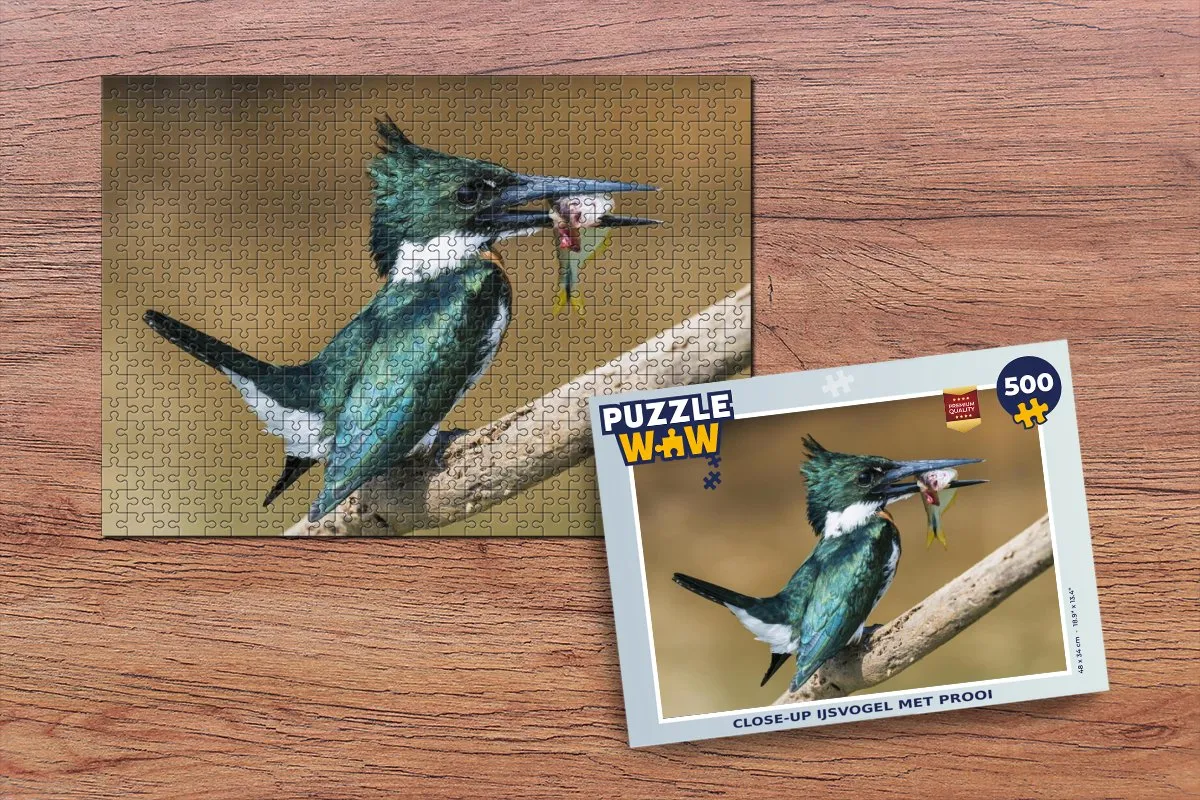PuzzleWow Vogel Vis Tak Legpuzzel 500 Stuks - Multicolor