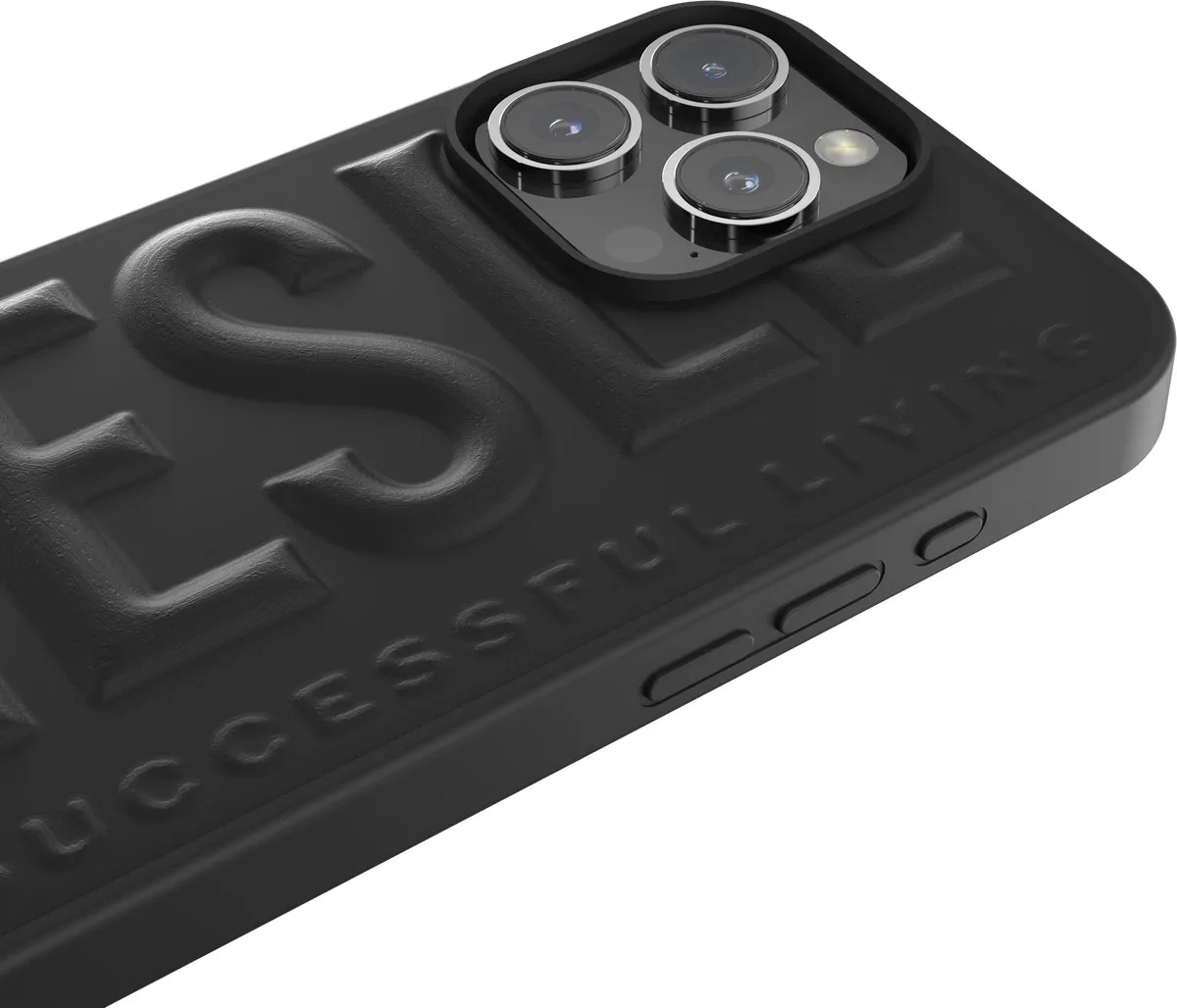 Diesel 3D Telefoonhoesje iPhone 16 Pro Max – Zwart – 3D Logo – Valbescherming tot 2 Meter – Draadloos Opladen – Shockproof – Backcover – Origineel Diesel Accessoire met Diesel logo