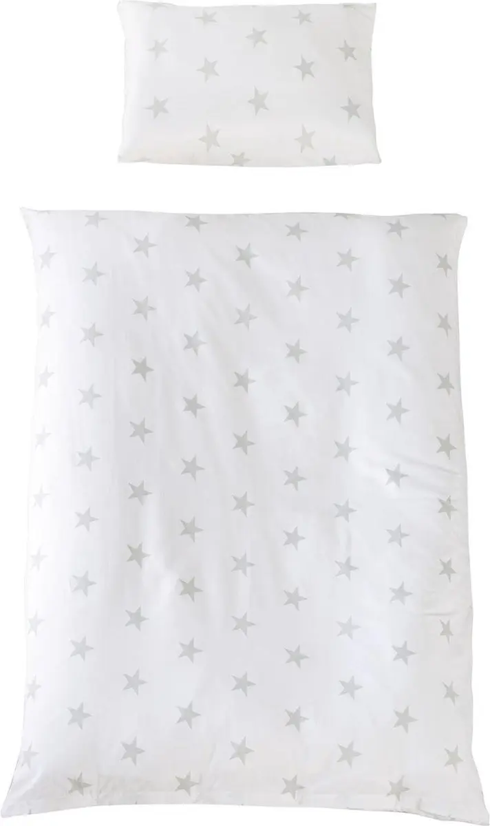 Roba Beddengoed Little Stars 135 X 100 Cm Katoen Wit 2-delig