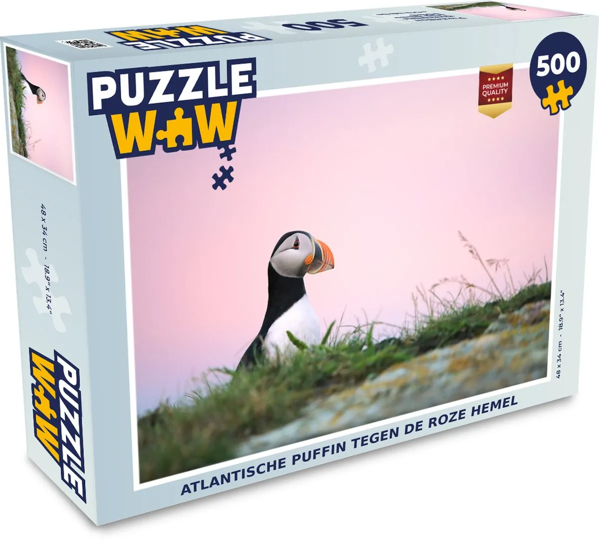 PuzzleWow Atlantische Puffin Legpuzzel 500 Stuks