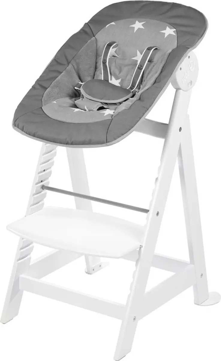 Roba Born Up Kinderstoel Little Stars - 94cm - Wit - afbeelding 4 van 6