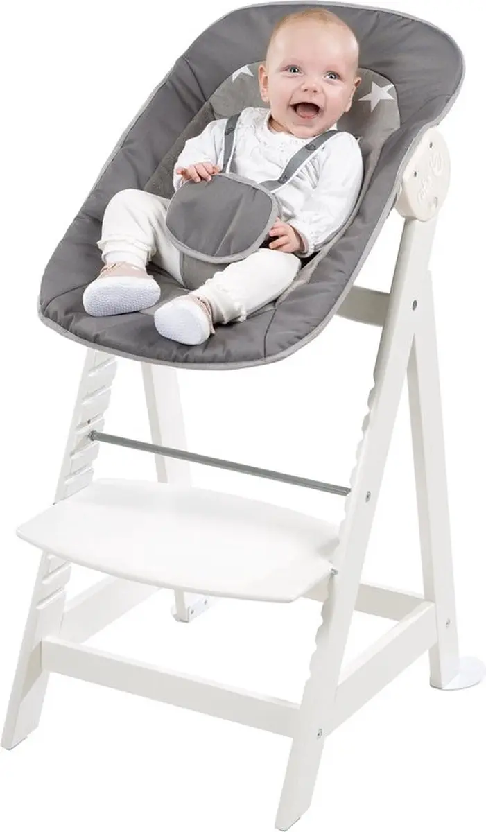 Roba Born Up Kinderstoel Little Stars - 94cm - Wit - afbeelding 2 van 6