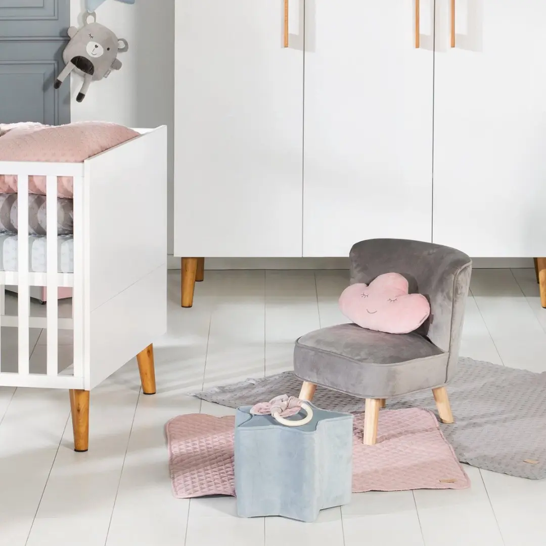 Roba Lil Sofa Junior Kinderfauteuil - Fluweel Grijs - afbeelding 3 van 6
