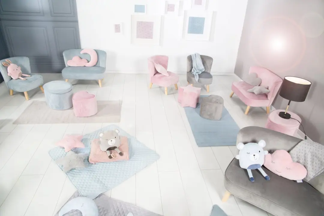 Roba Lil Sofa Kinderfauteuil - Lichtblauw - afbeelding 2 van 6
