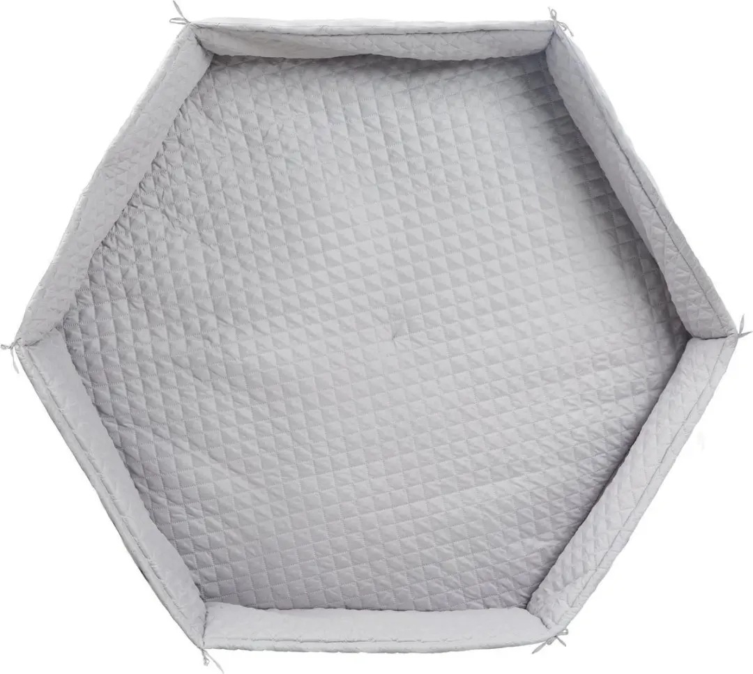 Roba Boxkleed Hexagonal Junior 115 Cm Polyester Zilvergrijs