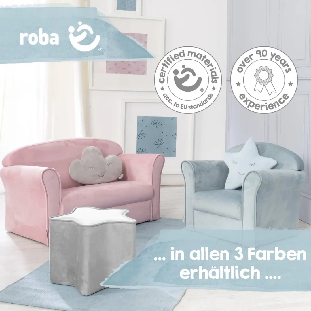Roba Lil Sofa Junior Kinderbank - Roze - afbeelding 3 van 6