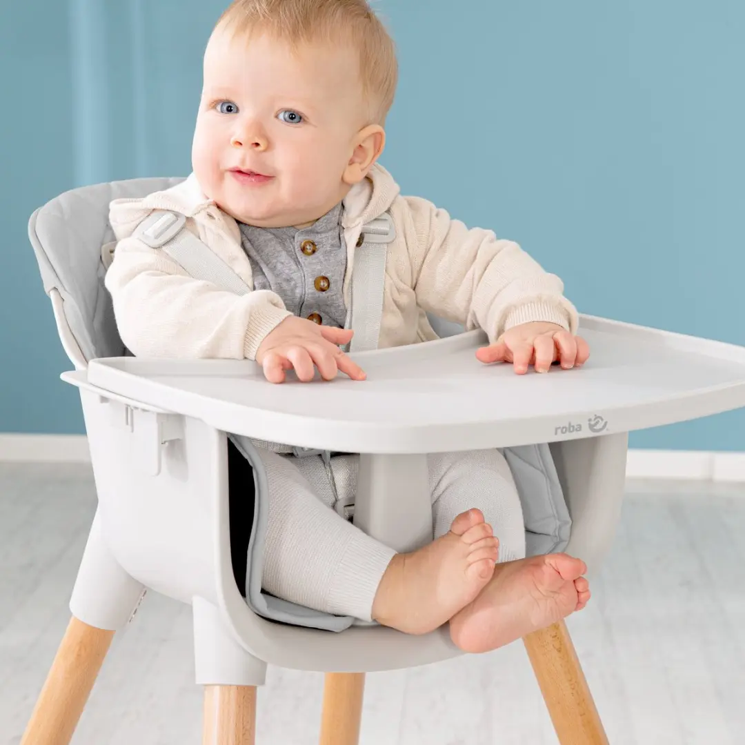 Roba Stijl Omhoog 2-in-1 Kinderstoel - Hout - Bruin/Grijs - afbeelding 3 van 6