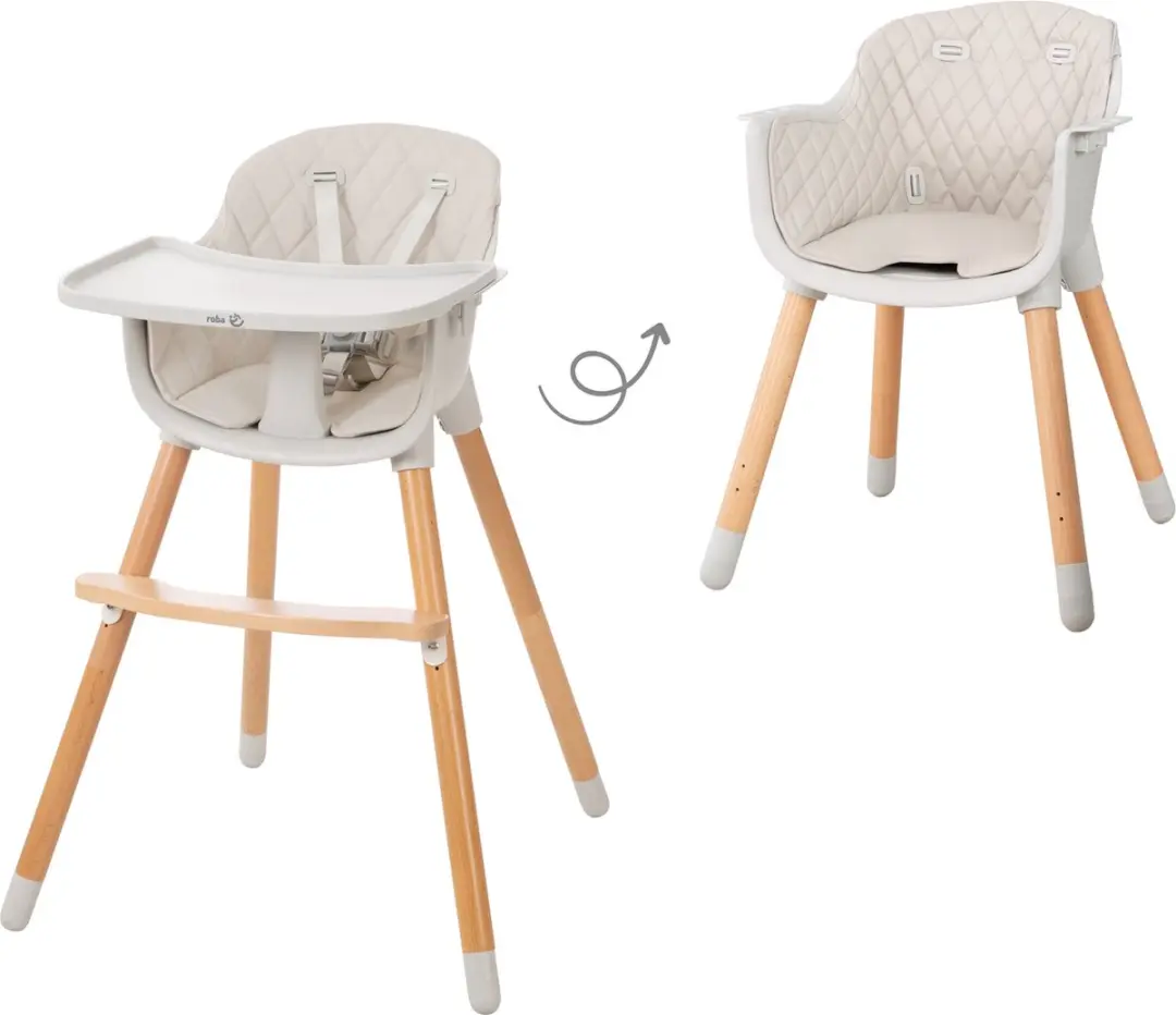 Roba Stijl Omhoog 2-in-1 Kinderstoel - Hout - Bruin/Grijs - afbeelding 6 van 6