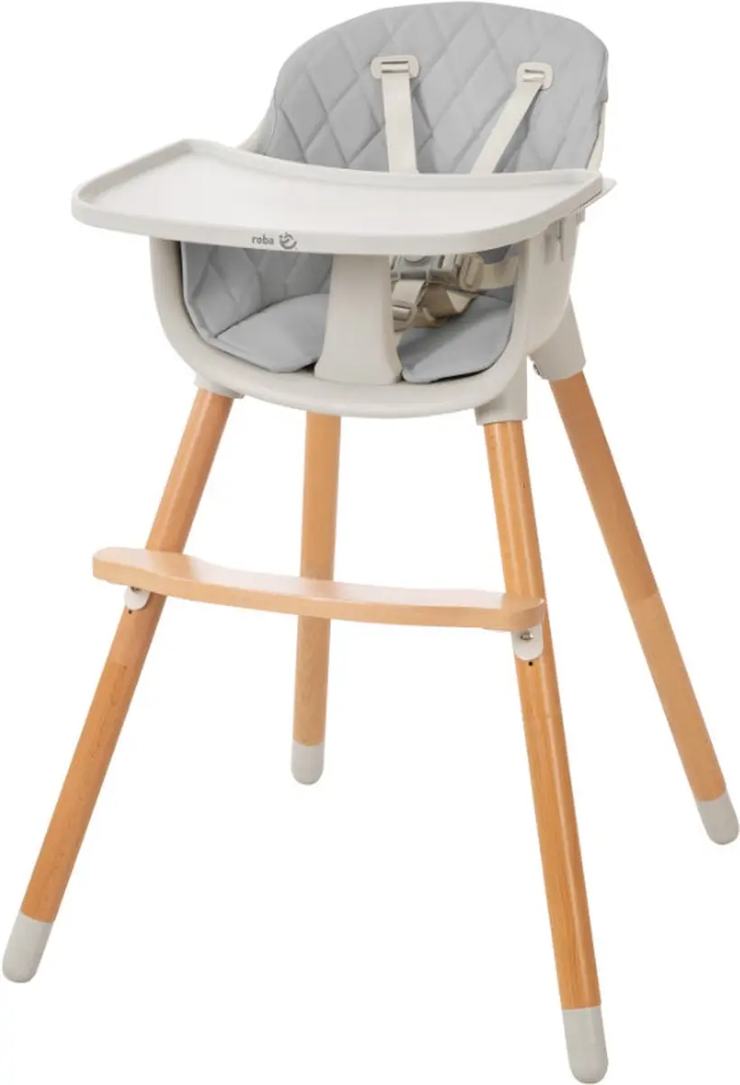 Roba Stijl Omhoog 2-in-1 Kinderstoel - Hout - Bruin/Grijs - afbeelding 2 van 6
