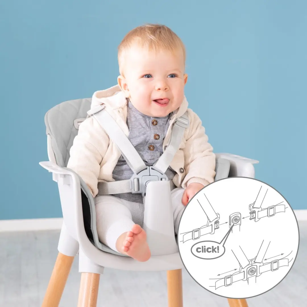 Roba Stijl Omhoog 2-in-1 Kinderstoel - Hout - Bruin/Grijs - afbeelding 4 van 6
