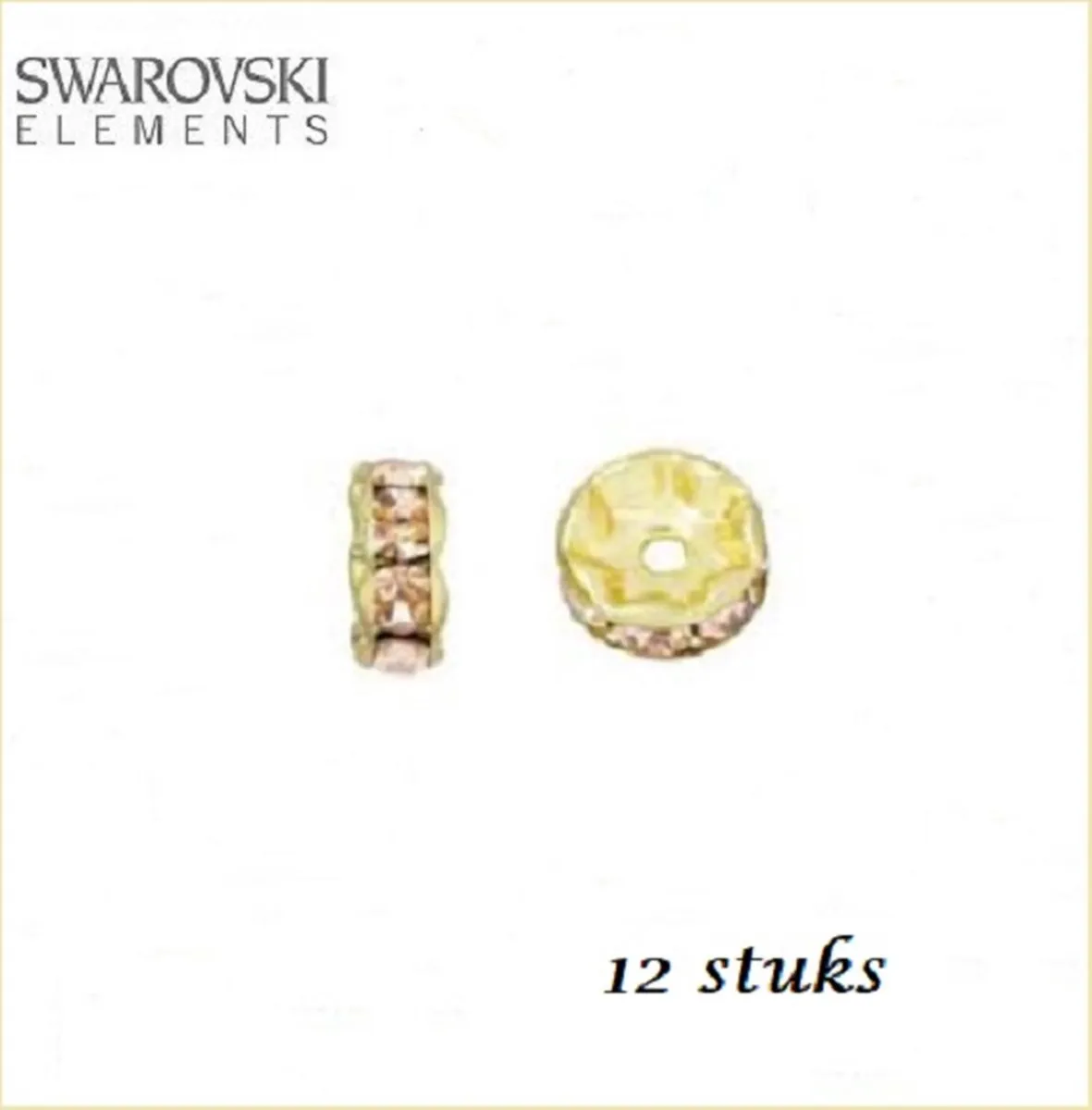 Swarovski Elements Strass Rondelle Spacer Kralen 6mm