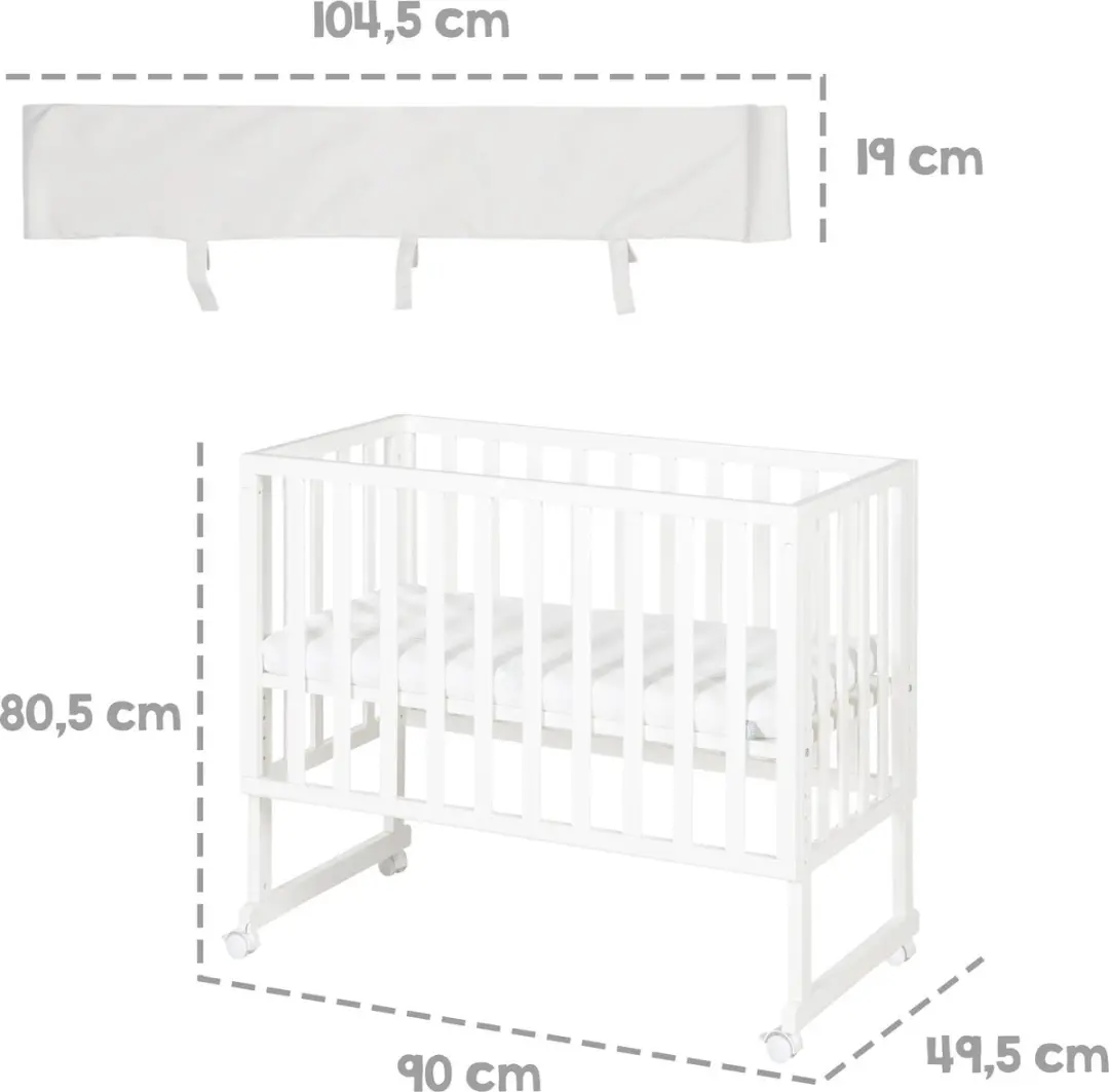 Roba Babybedje 3in1 met Barrière 45x90cm - afbeelding 6 van 6