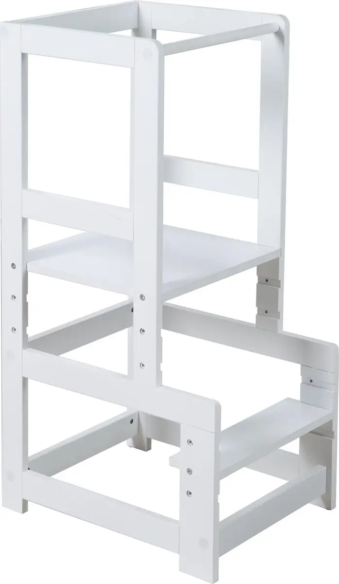 Roba Learning Tower Wit - Montessori Leerstation - Hout - Belastbaar tot 80kg - afbeelding 3 van 6