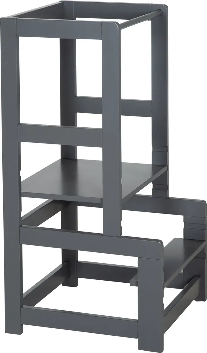 Roba Learning Tower Antraciet - Montessori - Gelakt Hout - afbeelding 3 van 6