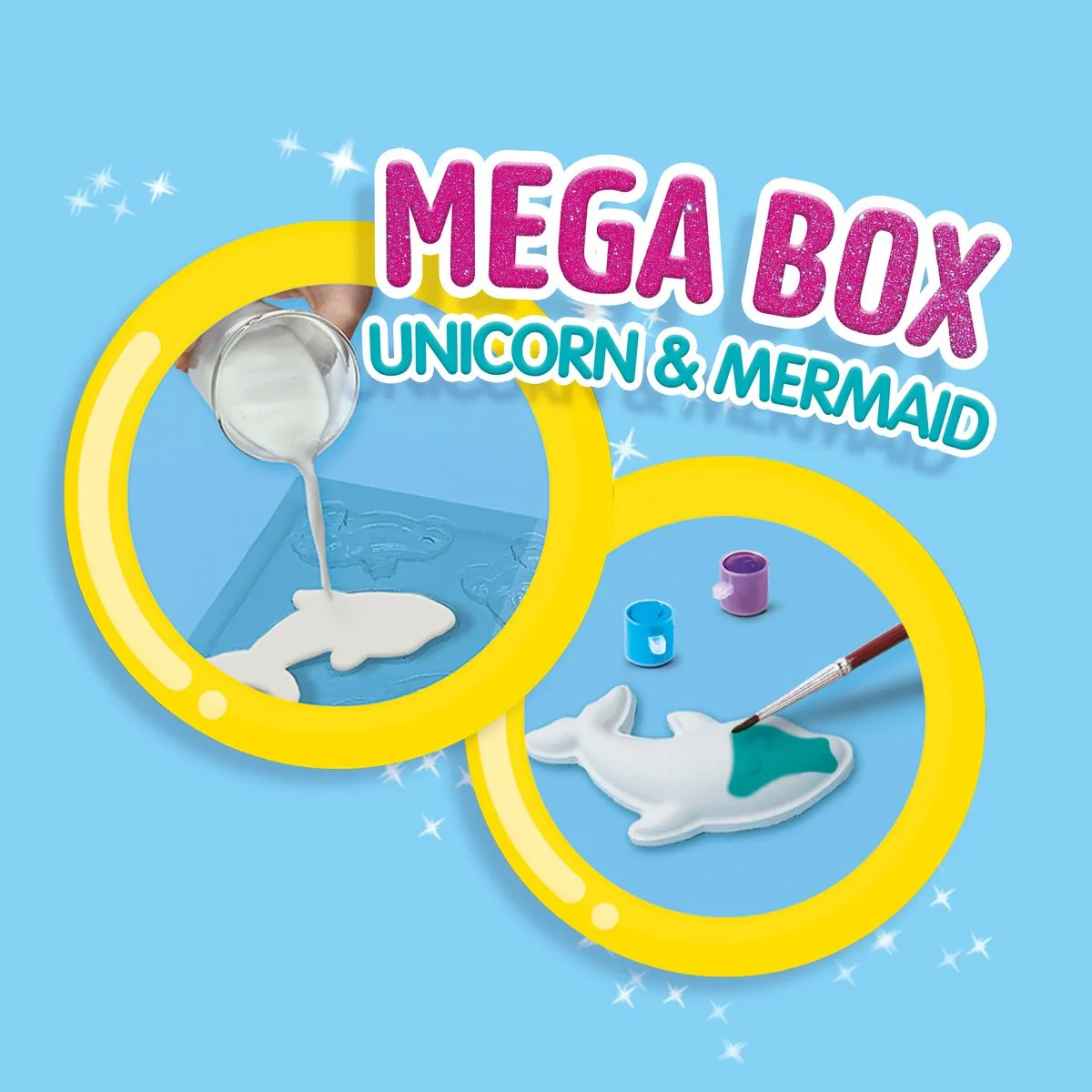 SES Creative Mega Box Unicorn & Zeemeermin Knutselset - 22 Stuks