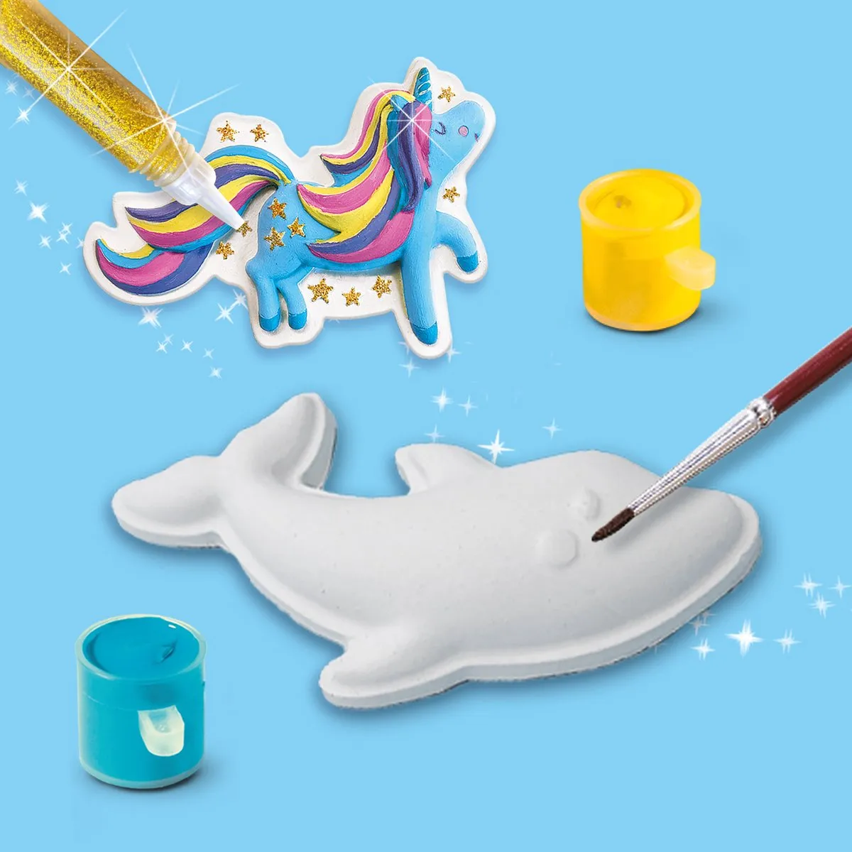 SES Creative Mega Box Unicorn & Zeemeermin Knutselset - 22 Stuks