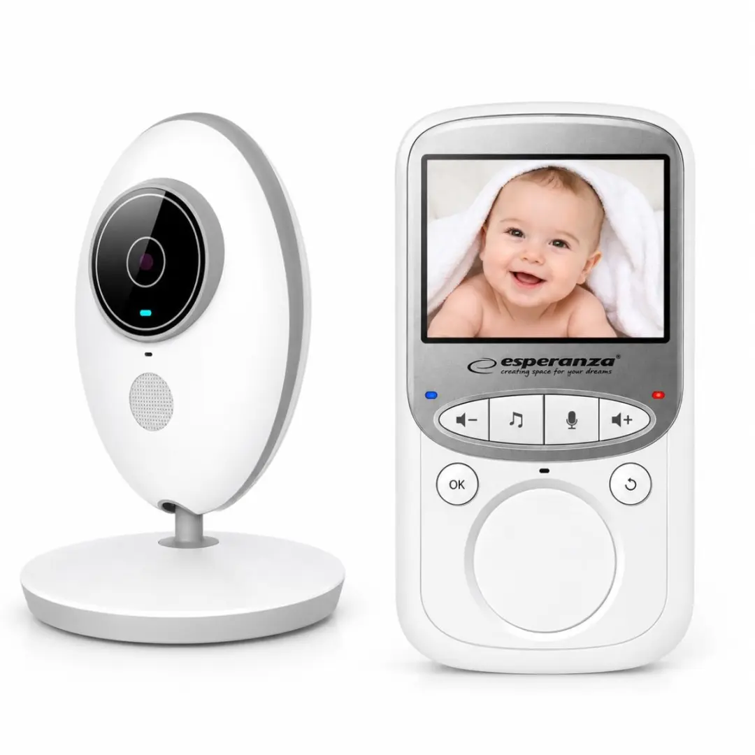 Esperanza Juan Babyfoon met camera - 2.4" LCD - Wit - afbeelding 2 van 5